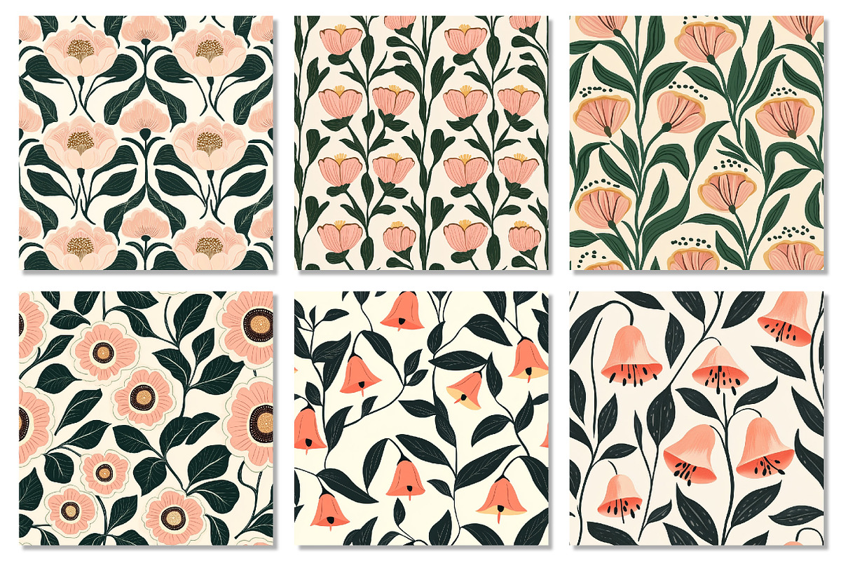 Retro Floral Seamless Pattern, a Texture Graphic by Dream Creation (Photo 4 of 6)
