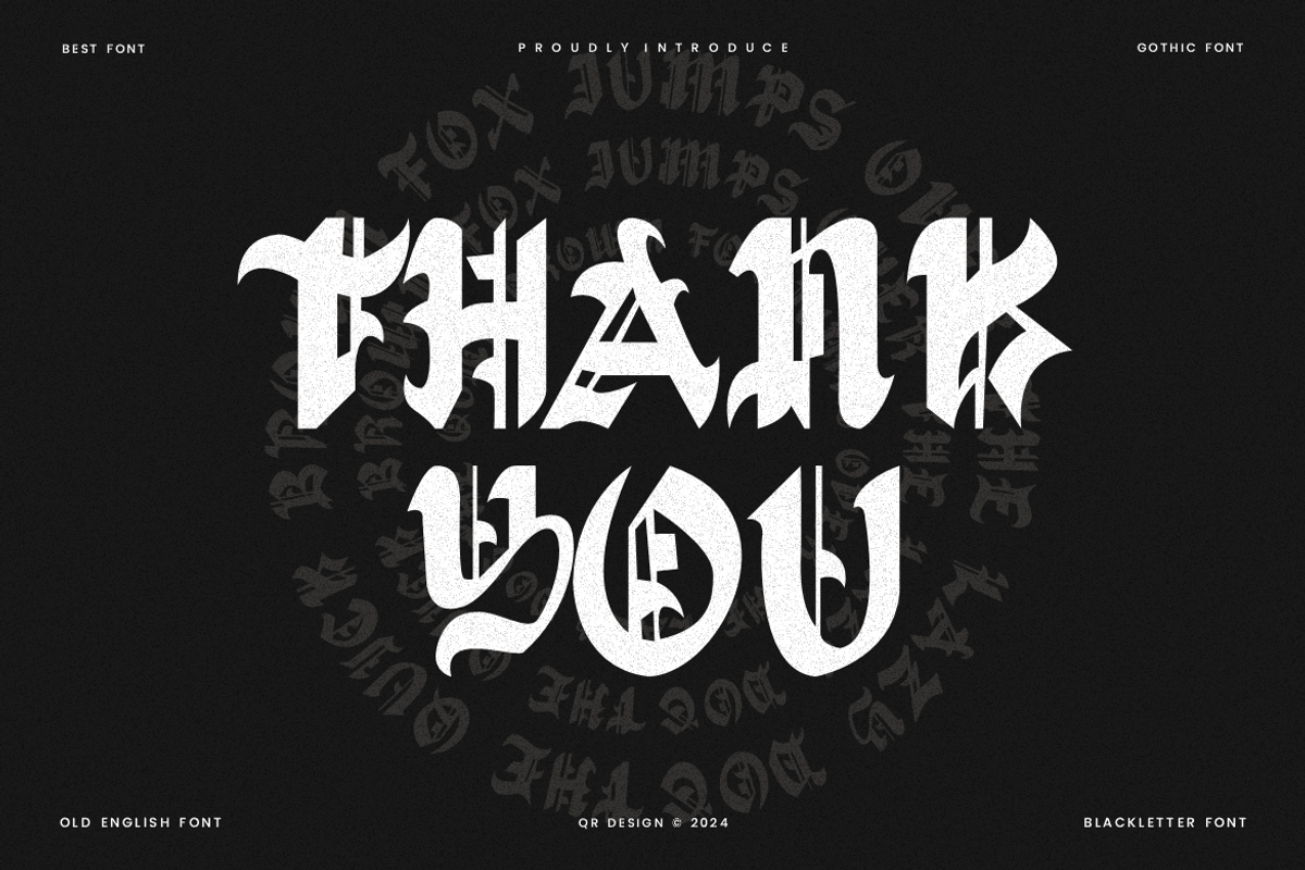 Black Guando - Old English Font, a Blackletter Font by QR Design Studio (Photo 6 of 6)
