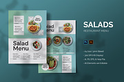 Salads - Restaurant Menu, a Print Template by StreaksideStd (Thumbnail 1 of 2)