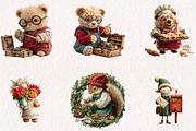 Whimsical Christmas Little Worker, a Seasonal Illustration by CreationArt (Thumbnail 4 of 7)