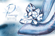 Hand-Painted Princess Clipart, a Decorative Illustration by ArtCreationsDesign (Thumbnail 6 of 21)