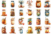 Fall Mason Jars Clipart Bundle, an Illustration by Sublimation Artist (Thumbnail 2 of 6)
