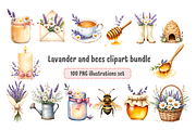 Lavender and Bees Clipart Bundle, a Decorative Illustration by Anca Digital Vibe (Thumbnail 1 of 9)