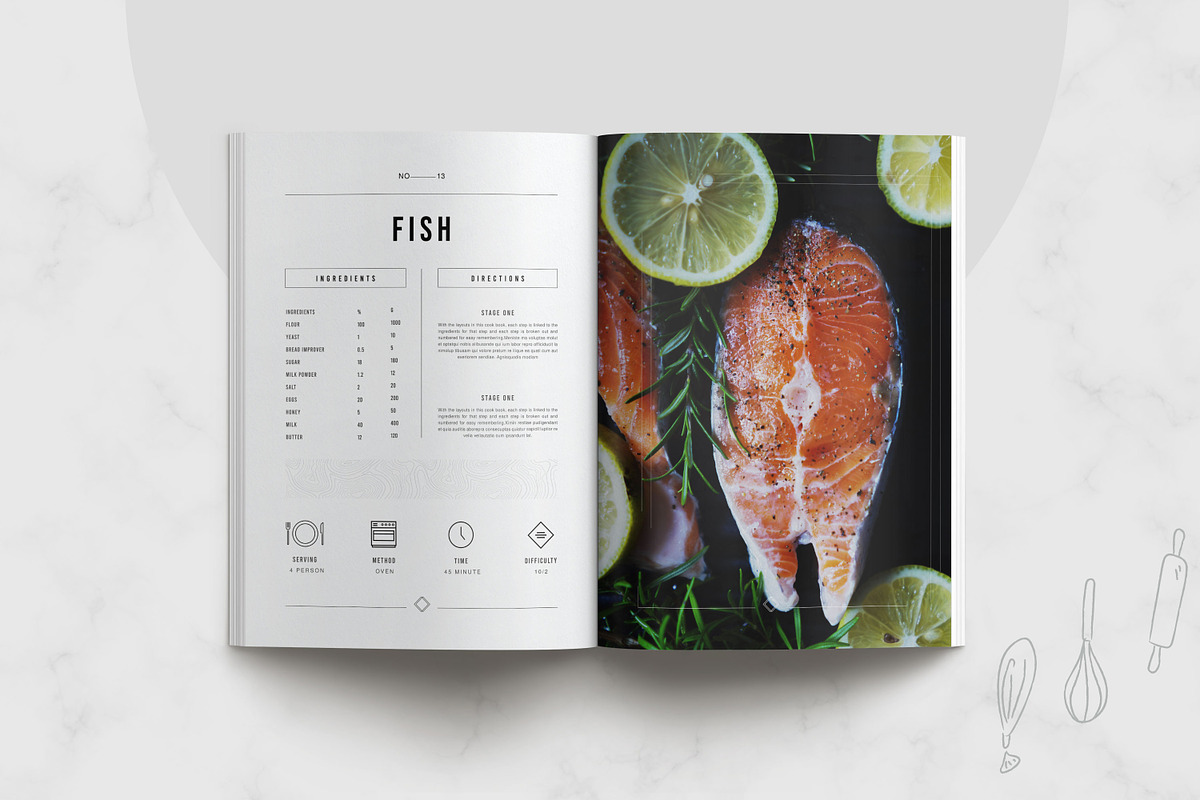 Cookbook | Recipe Book, a Brochure Template by S A N D Y (Photo 9 of 12)