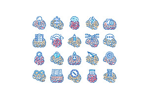 brainstorm business team think icons, an Object Illustration by pikepicture