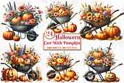 Halloween Cart With Pumpkin, a Seasonal Illustration by Craft Nest (Thumbnail 1 of 5)