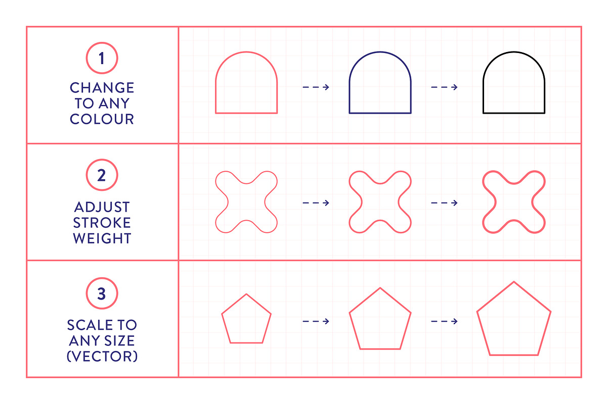 Shapes Line Icons, an Outline Icon by Made by Made (Photo 3 of 7)