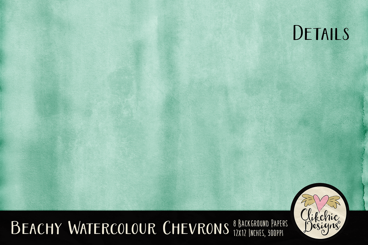 Beachy Watercolor Chevron Textures preview 5