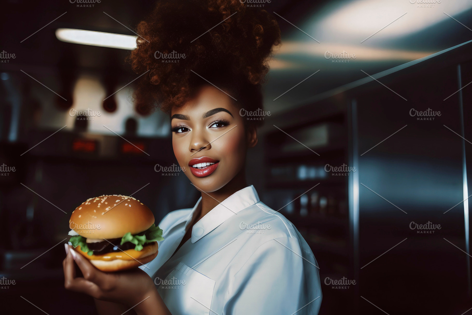Black woman chef, a Person Photo by huertas19