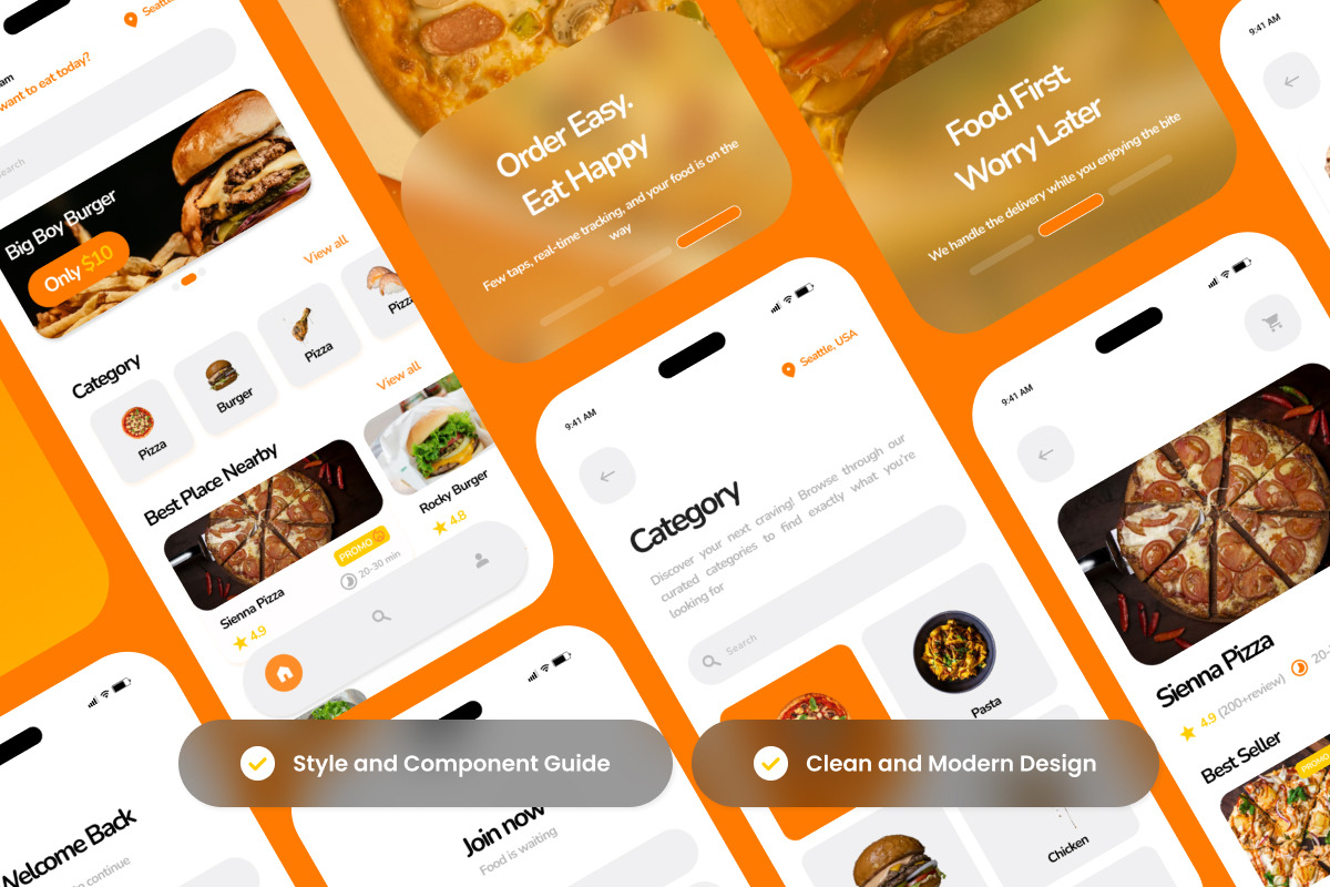 Yumgo - Food Delivery App Design, an App Template by productype1 (Photo 3 of 5)