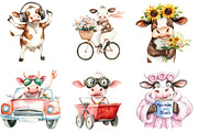 Funny Cow Sublimation Clipart, an Illustration by DreamArtGraphic (Thumbnail 3 of 4)