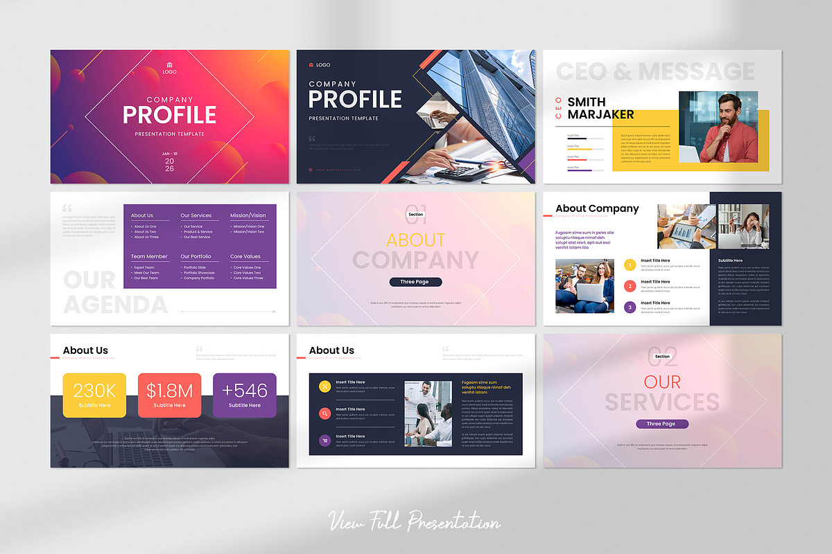 Company Profile PowerPoint Template, a Presentation Template by StyleArt (Photo 4 of 10)