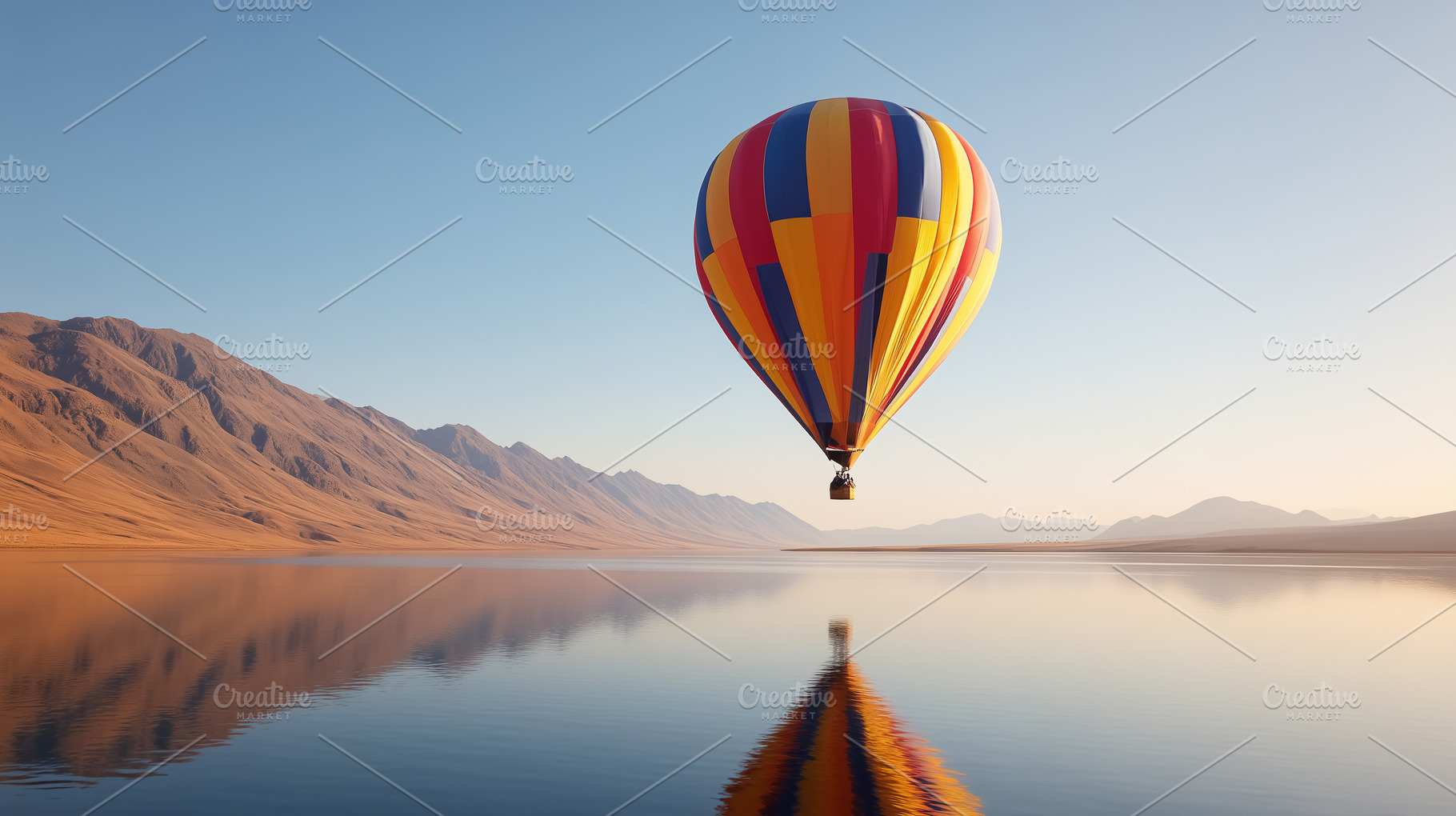 Colorful hot air balloon floating, a Nature Photo by MistyDay