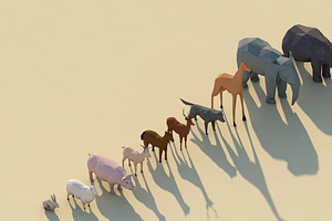 Low Poly Forest Animals Pack 1, an Animal 3D Model by Anton Moek
