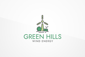 Wind Energy Logo Template