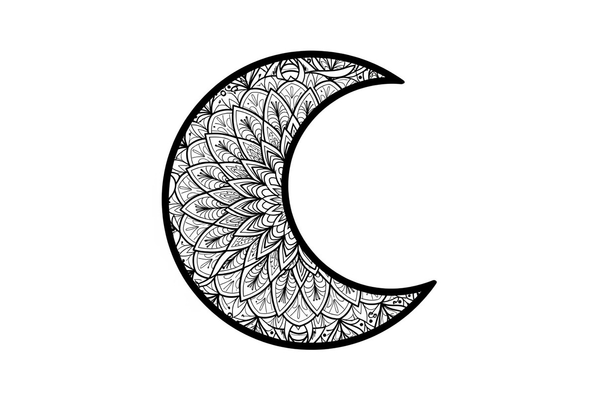 Mandala Crescent Moon Bundle, an Illustration by Designs_River (Photo 12 of 31)