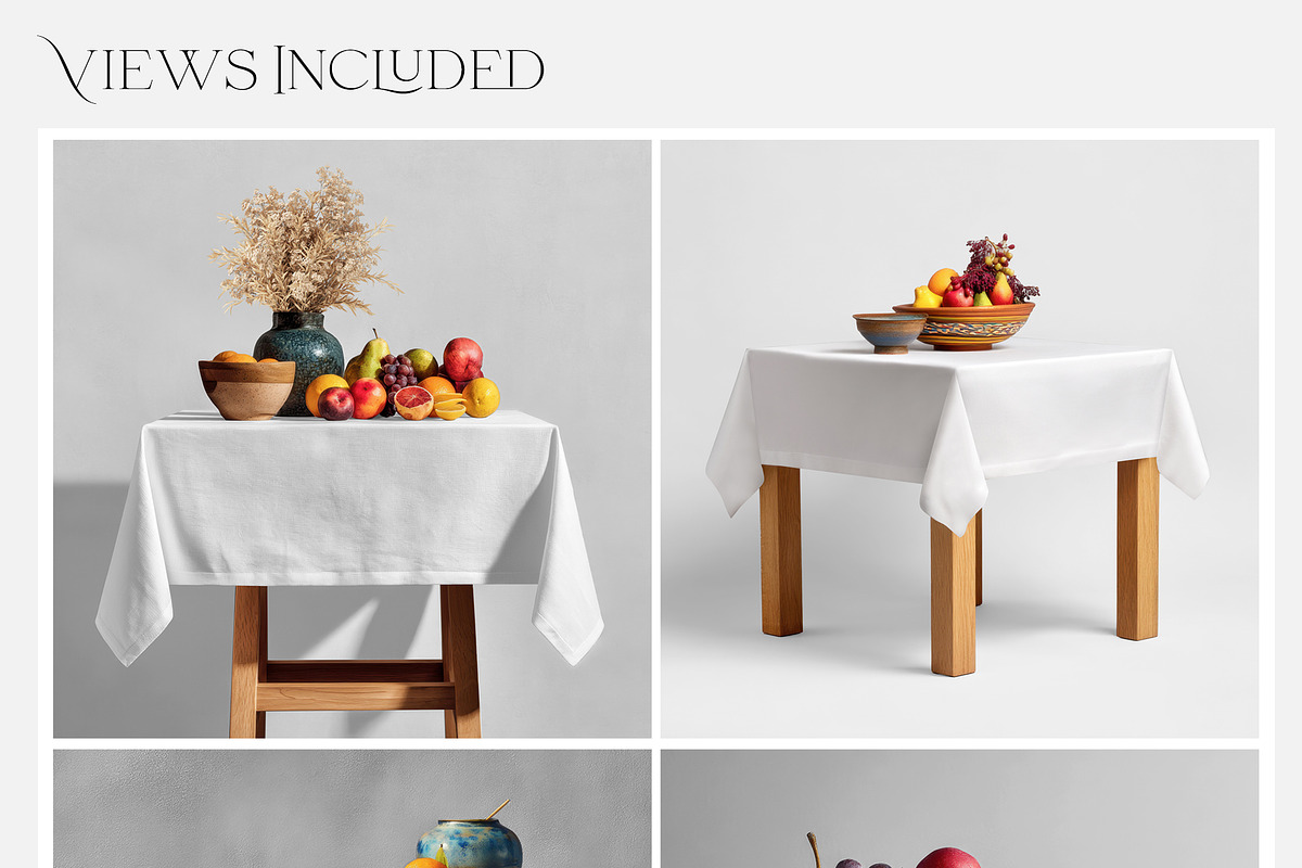 Square Tablecloth Mockups, a Household Mockup by mock-ups (Photo 2 of 28)