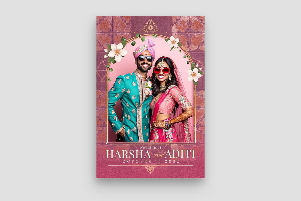 Indian Wedding Invitation Template preview 3