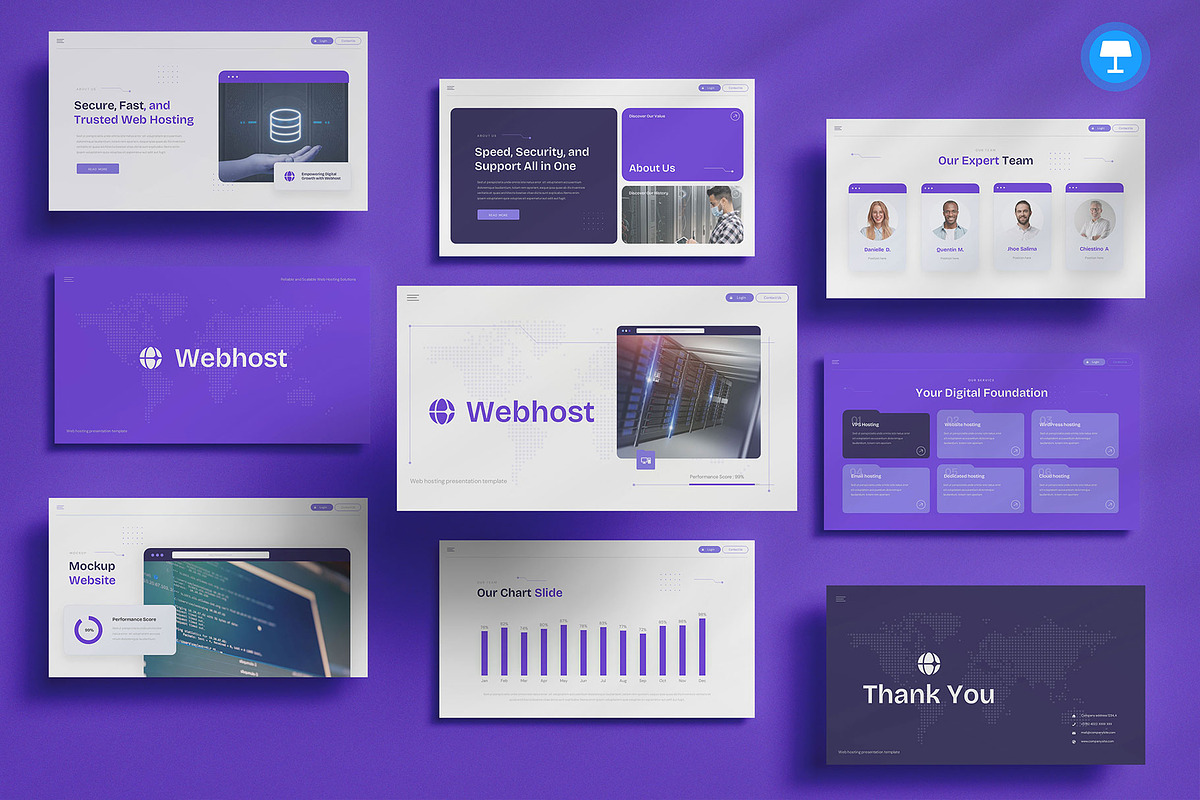 Web Hosting Cloud Server Keynote, a Presentation Template by Pixslides (Photo 1 of 4)