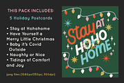 5 Printable Holiday Postcards, a Card Template by letteringbynica (Thumbnail 2 of 4)