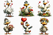 Spring & Valentine Goose Clipart, an Illustration by Craft Nest (Thumbnail 6 of 11)