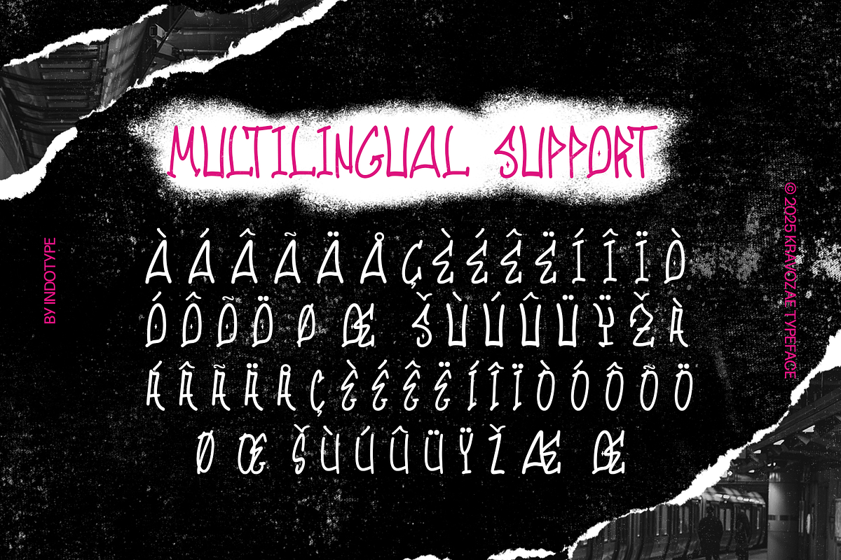 Kravozae - Graffiti Display Font, a Font by Indotype Foundry (Photo 7 of 10)