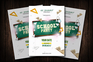 School Party Flyer Template, a Flyer Template by Malaxay