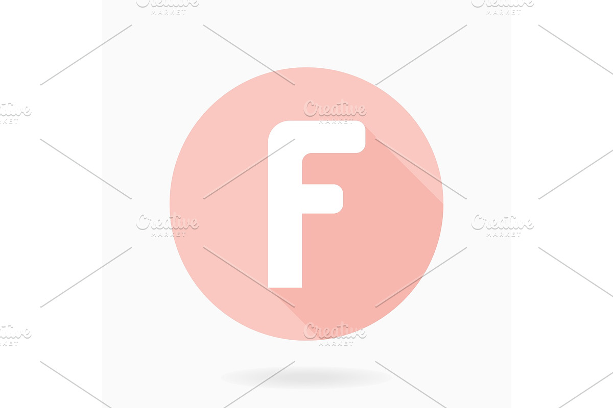 Fine Vector Flat Icon With Letter F, an Outline Icon by FineArtStudio (Photo 1 of 3)
