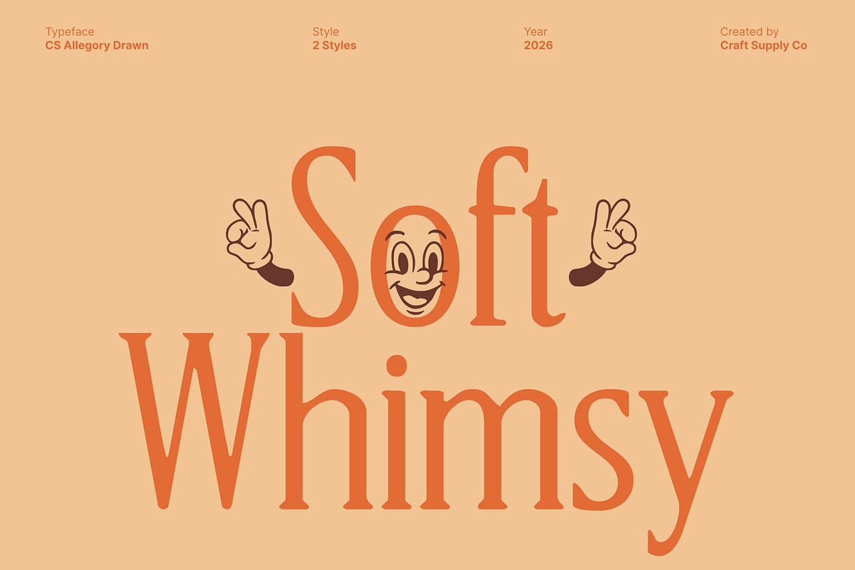 CS Allegory Drawn, a Serif Font by Craft Supply Co. (Photo 4 of 8)