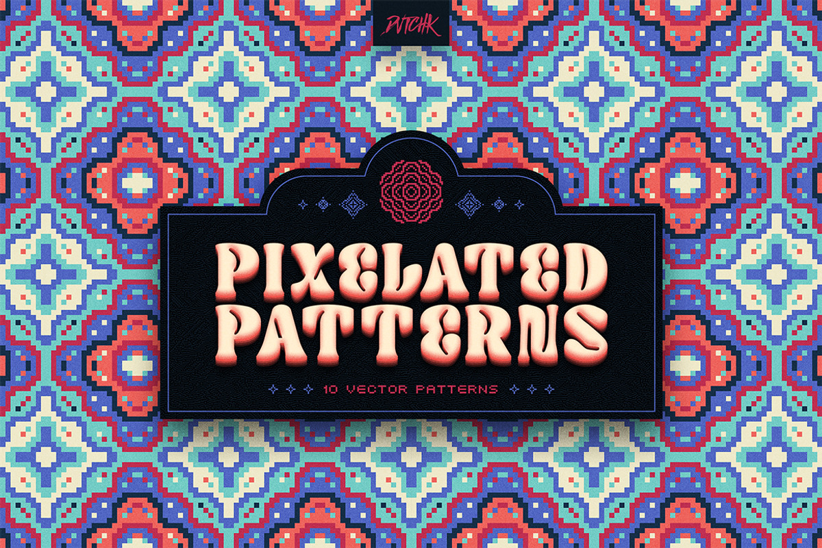 Pixel Mosaic Patterns | Vol. 05, a Pattern Graphic by dvtchk (Photo 4 of 10)