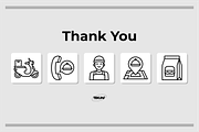 Food and Delivery Outline Icons, an Outline Icon by Tekuni (Thumbnail 6 of 6)