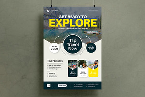 Explore Travel Flyer Template, a Flyer Template by MightyDesign
