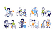 Creative kid activities, hobbies set, a Person Illustration by PaperTrident (Thumbnail 1 of 9)