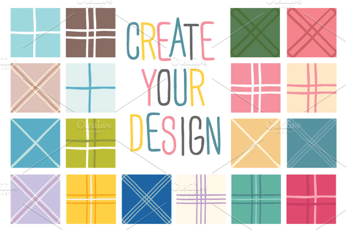 Checkered vintage tile patterns preview 2