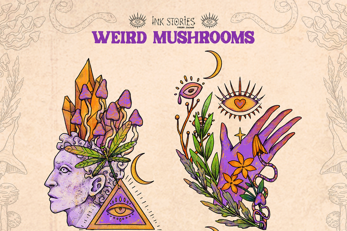 Weird Mushrooms, an Object Illustration by Ink Stories (Photo 11 of 23)