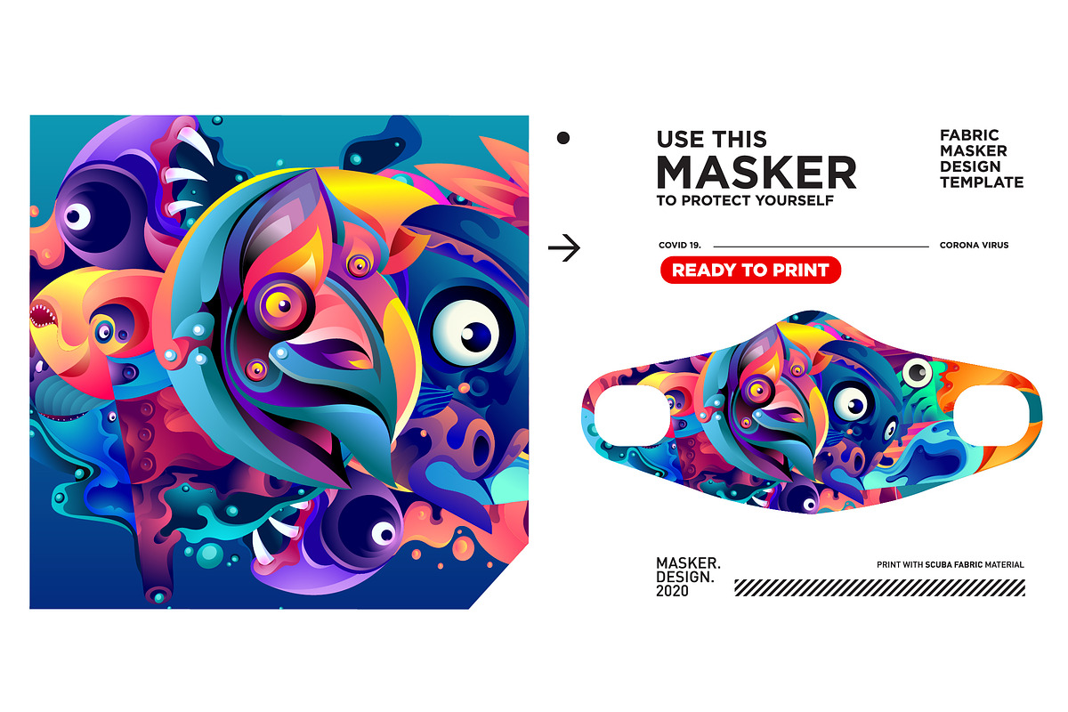 Cute Masker Design & mockup, a Mask Mockup by singpentinkhappy (Photo 6 of 16)