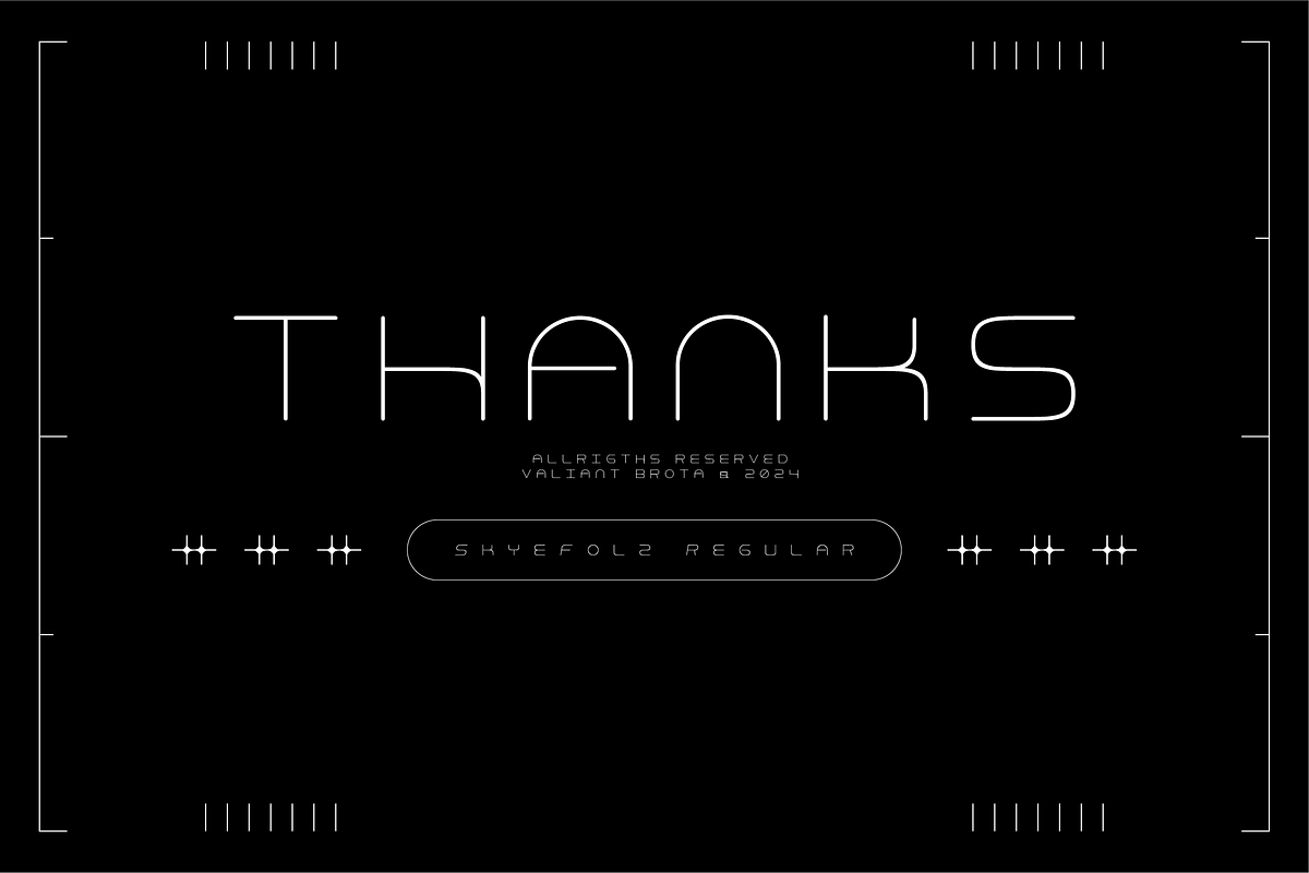 VB SkyeFolz - Futuristic Font, a Sans Serif Font by VALIANTBROTHA (Photo 9 of 9)