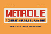 Metrole – Contrast Variable Display, a Sans Serif Font by Drizy (Thumbnail 1 of 10)
