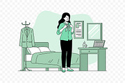 Girl Dressing Up for Work, a Person Illustration by Partikusi Design (Thumbnail 3 of 3)