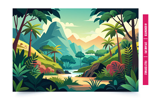 A vibrant cartoon illustration depic, an Illustration by Tanuart