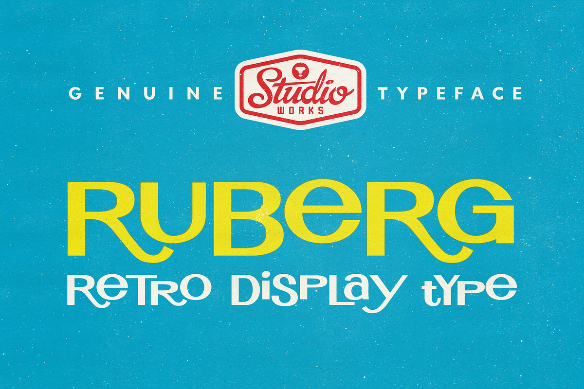 Ruberg | Retro Display Type!, a Font by StudioWorks (Photo 1 of 10)