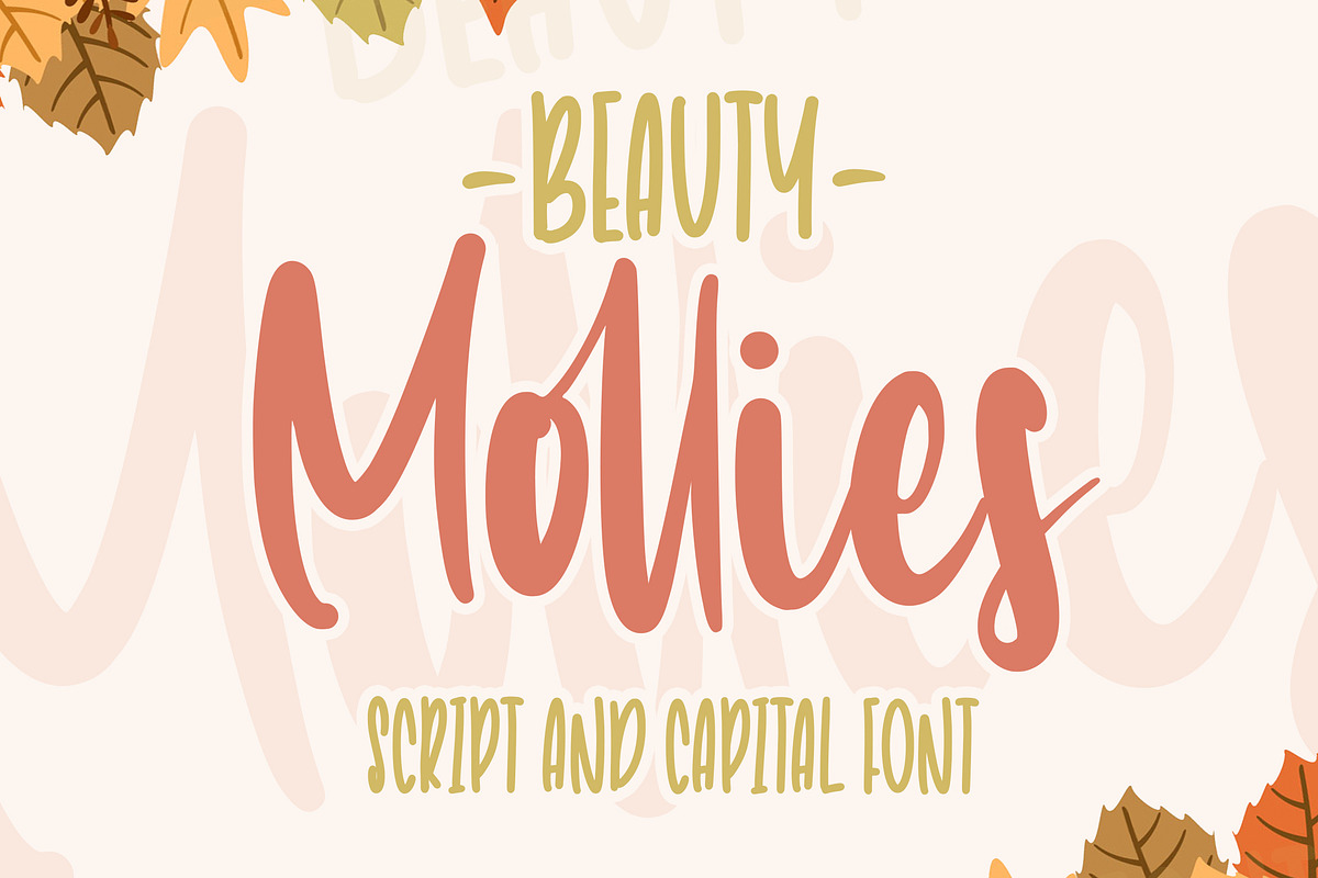 Beauty Mollies - Font Duo, a Script Font by Arendxstudio (Photo 1 of 8)