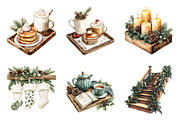 Watercolor Neutral Christmas Png, a Transportation Illustration by SinaCreation (Thumbnail 2 of 9)