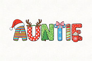 Auntie Christmas Coquette Pink Bow, an Illustration by CraftArtStudio (Thumbnail 1 of 4)