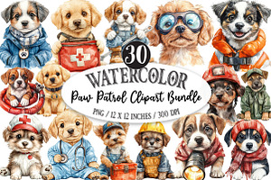 Paw Patrol Clipart Bundle, an Illustration by Designking