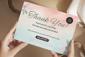 Business Thank You Card Canva 1, a Card Template by ER Designs House