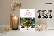Canva Graduation Invitation Template, a Social Media Template by Walllow Creatives (Thumbnail 1 of 4)