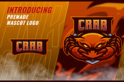 Crab - Mascot Esport Logo Template, a Branding & Logo Template by FNR Graphics (Thumbnail 1 of 5)