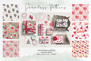 Floral Watercolor clipart, Love, a Decorative Illustration by BalanceUA (Thumbnail 9 of 12)