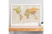 Vector World Map - Large&Detailed, a Decorative Illustration by PorcuPen Works (Thumbnail 9 of 9)